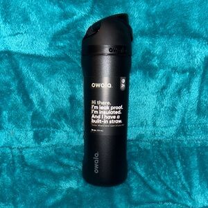 Owala Black Insulated Water Bottle with Straw